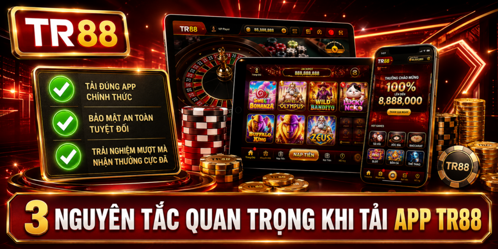 Tải App TR88 - Giải Trí Siêu Tốc, Ổn Định Ngay Trên Di Động 4 Ba nguyên tắc cốt lõi cần lưu ý khi tải app TR88