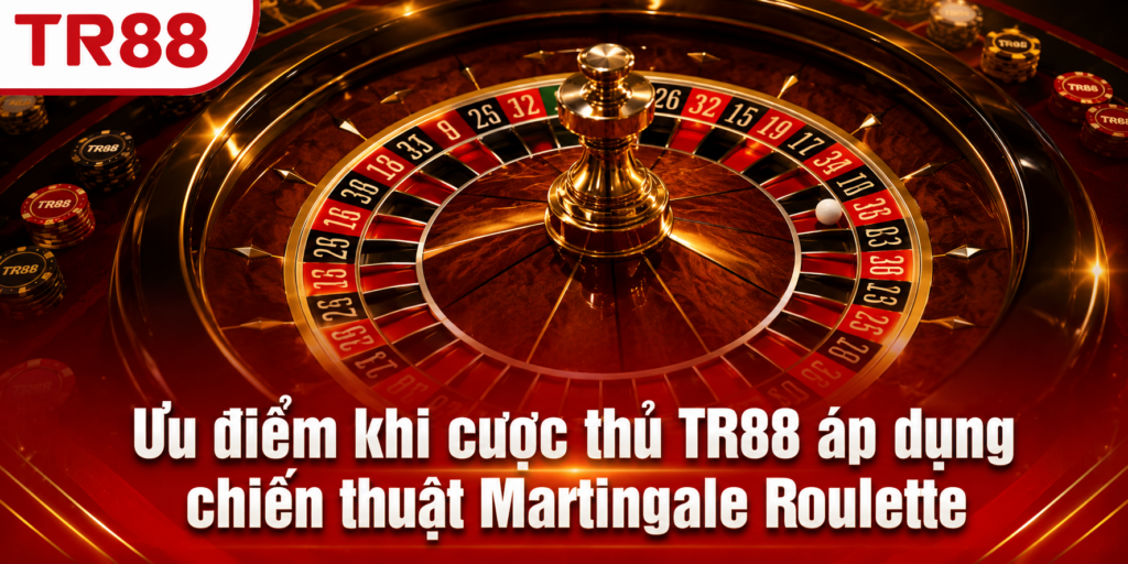 Ưu điểm khi cược thủ TR88 áp dụng chiến thuật Martingale Roulette