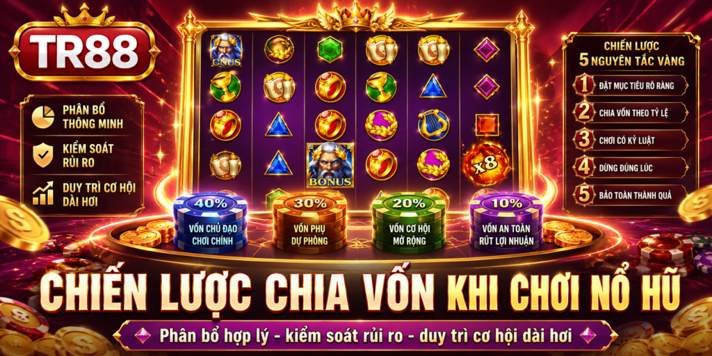 Cách Quản Lý Vốn Khi Chơi Nổ Hũ Hiệu Quả Nhất 2026 3 Chiến lược chia vốn TR88